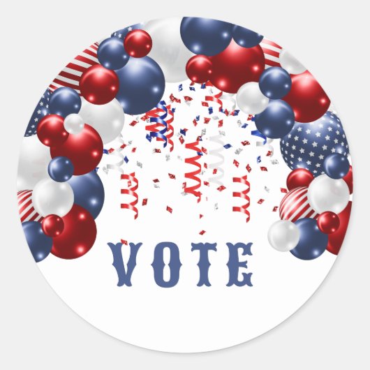 Patriotic Star Spangled Celebration Arch Ronde Sticker (Voorkant)