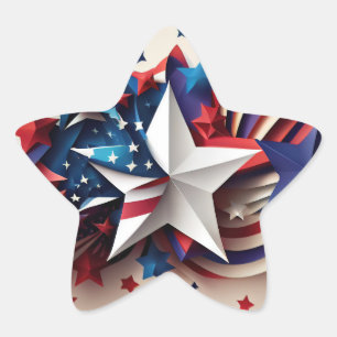 Patriotic Star Ster Sticker