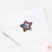 Patriotic Star Ster Sticker (Envelop)