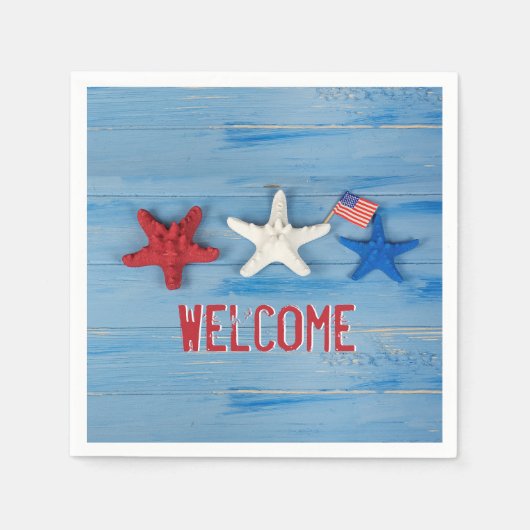 Patriotic Starfish Servet (Voorkant)