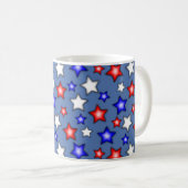 Patriotic Stars - Blue Coffee Mug Koffiemok (Voorkant rechts)
