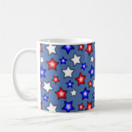 Patriotic Stars - Blue Coffee Mug Koffiemok