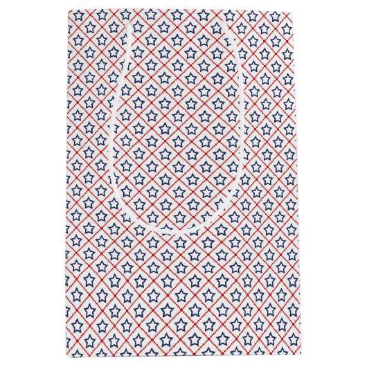Patriotic Stars Gift Bag Medium Cadeauzakje (Voorkant)