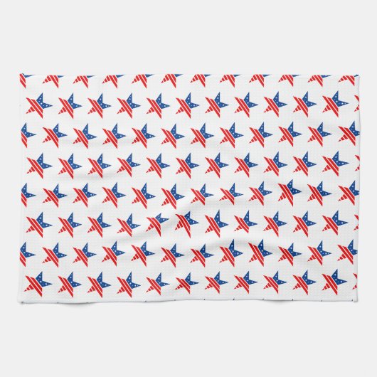 Patriotic Stars Kitchen Towel Theedoek (Horizontaal)
