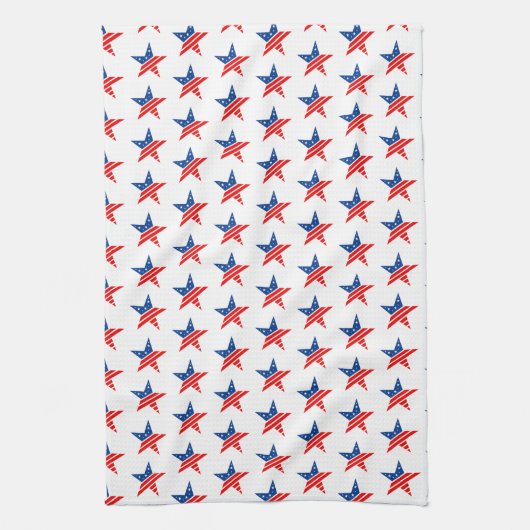 Patriotic Stars Kitchen Towel Theedoek (Verticaal)