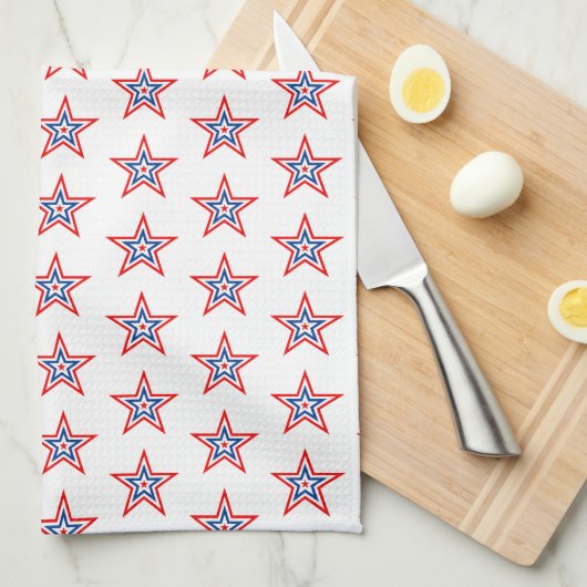 Patriotic Stars Kitchen Towel Theedoek (Quarter Fold)