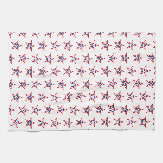 Patriotic Stars Kitchen Towel Theedoek (Horizontaal)