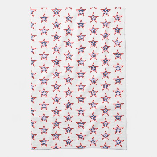 Patriotic Stars Kitchen Towel Theedoek (Verticaal)