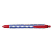 Patriotic Stars Monogrammed Zwarte Inkt Pen (Achterkant)