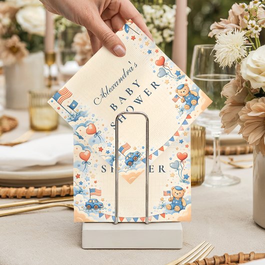 Patriotic Stars & Stripes Baby Shower Servet