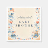 Patriotic Stars & Stripes Baby Shower Servet (Voorkant)