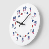 Patriotic Stars Stripes Classic Patriotic Grote Klok (Hoek)