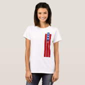 Patriotic Stars Stripes Monogram Grafisch T-shirt (Voorkant volledig)
