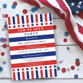 Patriotic Stars & Stripes op 4 juli Kaart