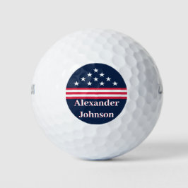 Patriotic Stars Stripes Verenigde Staten Golfer Golfballen