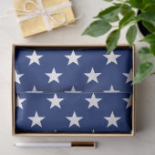 Patriotic Stars USA Preppy Blue White Fun Tissuepapier (Geschenk)