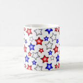 Patriotic Stars - White Coffee Mug Koffiemok (Center)