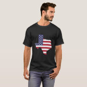 Patriotic State Of Texas Usa Flag For T-shirt (Voorkant volledig)