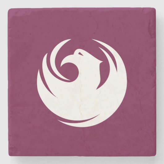 Patriotic stone coaster with Flag of Phoenix City Stenen Onderzetter (Voorkant)