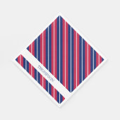 Patriotic Stripes Rood Wit Blauw NAAM Classic Servet (Hoek)