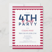 Patriotic Stripes Sterren 4 juli Zomerfeest Kaart (Voorkant)