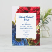 Patriotic Summer Fun Invitation Kaart (Staand voorkant)