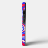 Patriotic Swirl: het rode, witte en blauwe marmer Case-Mate iPhone Case (Achterkant / Links)