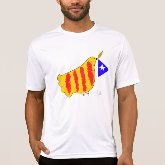 Patriotic Symbol, Catalonia freedom dove. T-shirt (Voorkant)