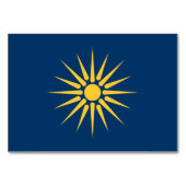 Patriotic table card with Flag of Macedonia Kaart (Achterkant)