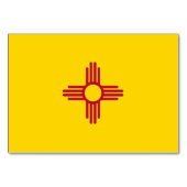Patriotic table card with Flag of New Mexico Kaart (Achterkant)