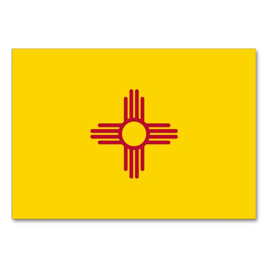 Patriotic table card with Flag of New Mexico Kaart (Voorkant)