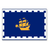 Patriotic table card with Flag of Quebec City Kaart (Voorkant)