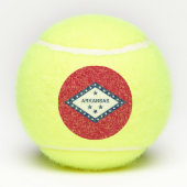 Patriotic Tennis Ball met vlag van Arkansas, Veren Tennisballen (Achterkant)