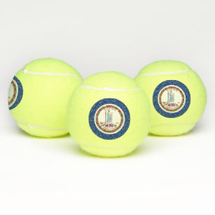 Patriotic Tennis Ball met vlag van Virginia, VS Tennisballen