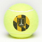 Patriotic Tennis Ball with Flag of Baltimore, VS Tennisballen (Achterkant)