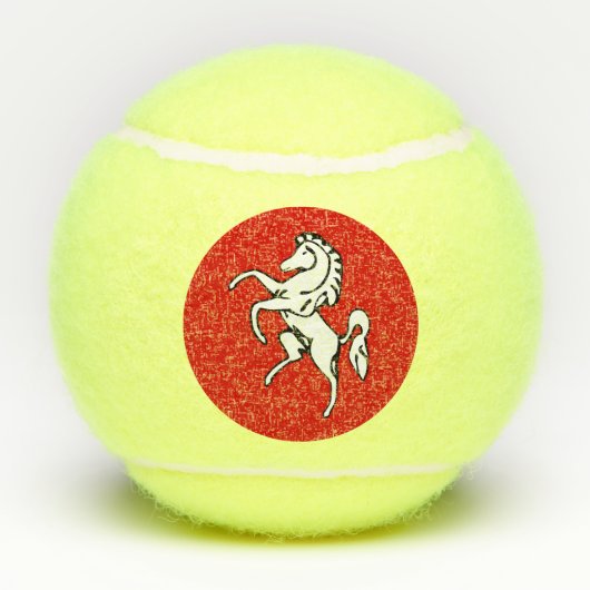 Patriotic Tennis Ball with Flag of Kent County Tennisballen (Achterkant)