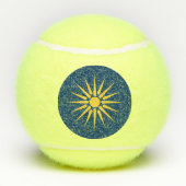 Patriotic Tennis Ball with Flag of Macedonia Tennisballen (Achterkant)