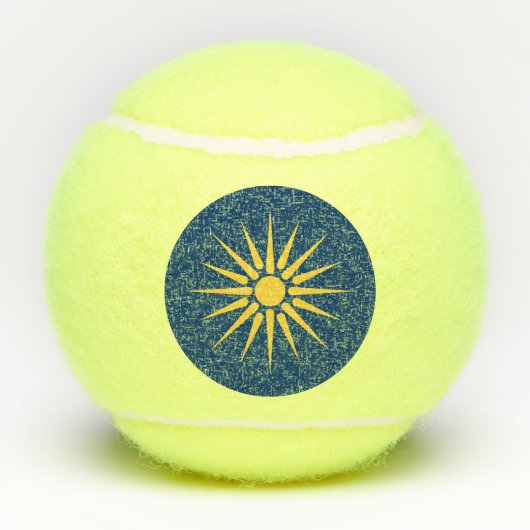 Patriotic Tennis Ball with Flag of Macedonia Tennisballen (Achterkant)