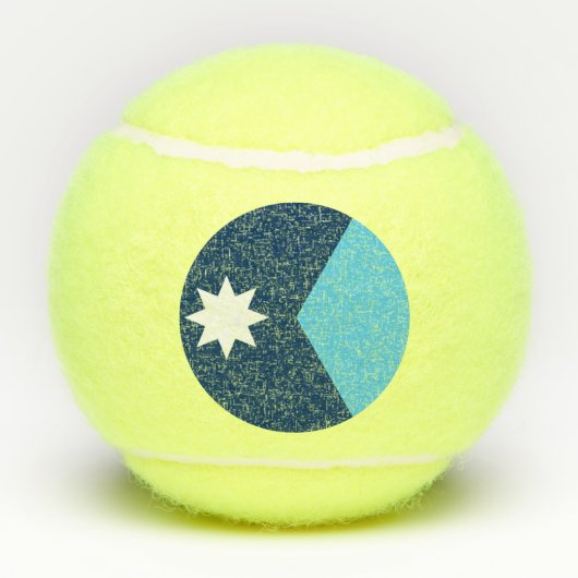 Patriotic Tennis Ball with Flag of Minnesota, USA Tennisballen (Achterkant)
