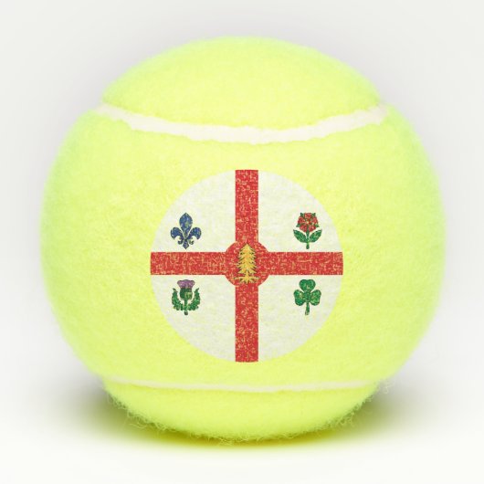 Patriotic Tennis Ball with Flag of Montreal Tennisballen (Achterkant)