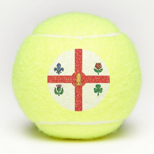 Patriotic Tennis Ball with Flag of Montreal Tennisballen (Voorkant)