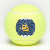 Patriotic Tennis Ball with Flag of Quebec City Tennisballen (Achterkant)