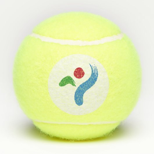 Patriotic Tennis Ball with Flag of Seoul Tennisballen (Achterkant)