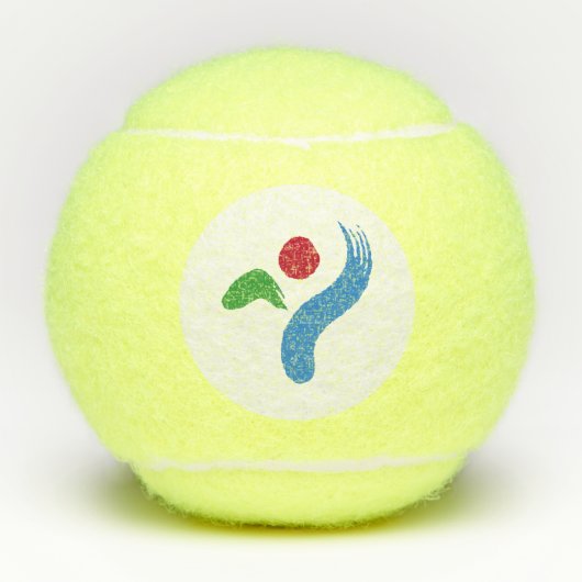 Patriotic Tennis Ball with Flag of Seoul Tennisballen (Voorkant)