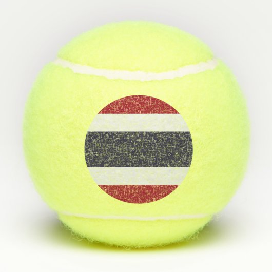 Patriotic Tennis Ball with Flag of Thailand Tennisballen (Achterkant)