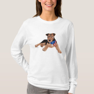 Patriotic Terrier Puppy T-shirt