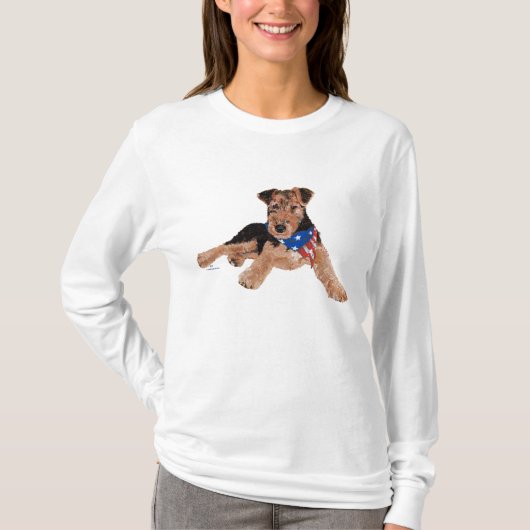Patriotic Terrier Puppy T-shirt (Voorkant)