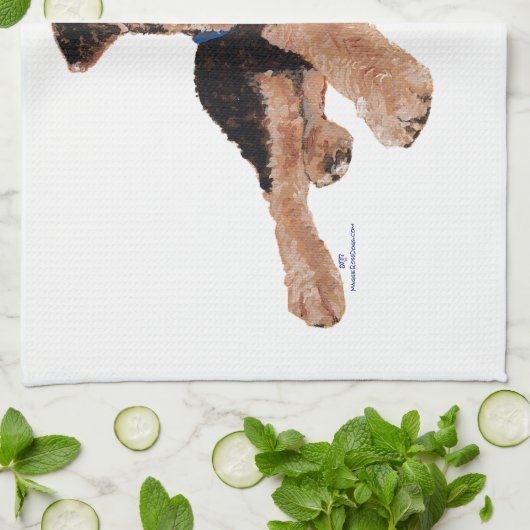 Patriotic Terrier Puppy Theedoek (Gevouwen)