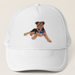 Patriotic Terrier Puppy Trucker Pet