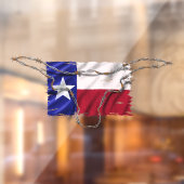 Patriotic Texas Flag Barbed Wire Bull Horns Raamsticker (Vel 2)